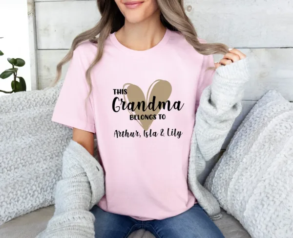 Grandma-Belongs-To-Shirt-Personalised-Grandma-T-Shirt-Custom-Grandkids-Tshirt-Mothers-Day-Gift-5.webp Grandma Shirt, Personalized Shirt, Mum T Shirt, Custom Grandma Tee, Heart T-shirt, New Grandma Gift