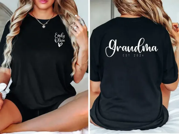 Grandma-Est-Date-T-Shirt-1.webp Grandma Est Date T-Shirt, Personalized Grandma T-shirt, Cool Grandma Shirt, Mother's Day Gift, Custom Grandma Shirt, Gift for Grandma
