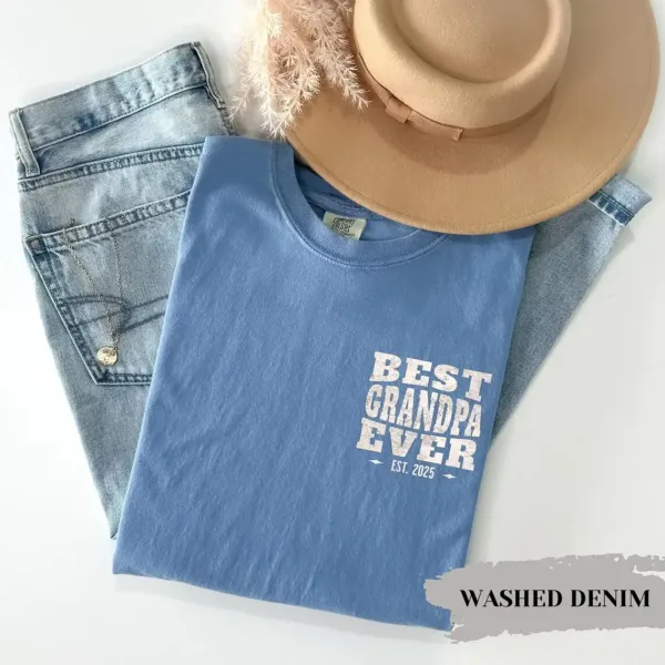 Grandpa-EST-Shirt-3.webp Best Grandpa Ever T-Shirt, Custom Grandpa Est, Funny Granddad Shirt, Gift for Grandpa, Father's Day Gift