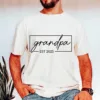 Grandpa-Est-Year-4.webp Custom Grandpa EST T-Shirt, Funny Granddad Shirt, Gift for Grandpa, Father's Day Gift