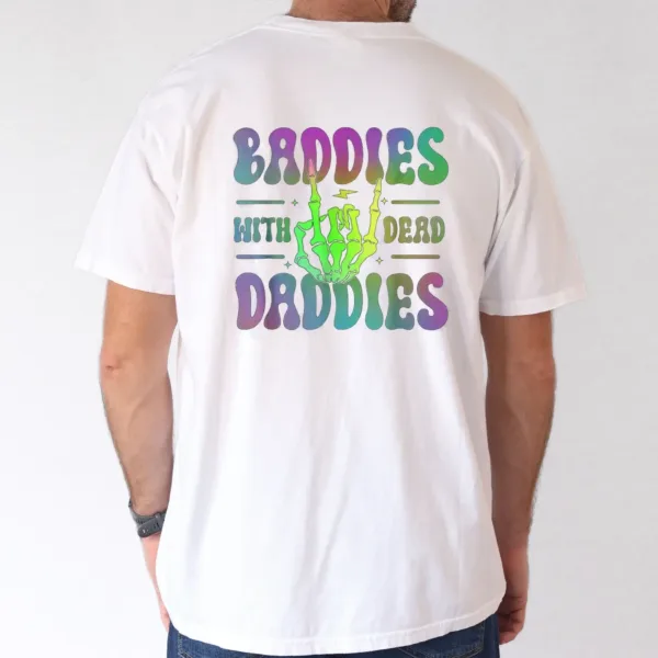 Groovy-Baddies-with-the-Dead-Daddies-Graphic-T-Shirt-Adult-Black-Small-Short-Sleeve-Cotton-Blend-Casual-Style-Machine-Washable-Casual-Wear-Trendy-Casual-Style-Stretchy-Fabric-1.webp Groovy Baddies with the Dead Daddies Graphic T-Shirt - The Best Father's Day Gift