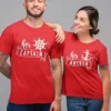 Her-Captain-His-Anchor-1.webp Couple Matching T-Shirt, Her Captain and His Anchor Print Design For Summer, Father's Day T-Shirt, The Best Family Matching Gift