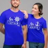 Her-Captain-His-Anchor-3.webp Couple Matching T-Shirt, Her Captain and His Anchor Print Design For Summer, Father's Day T-Shirt, The Best Family Matching Gift