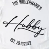 Hubby Wifey T Shirts, Matching Wedding T-Shirts, Anniversary T-Shirts, Honeymoon Mr And Mrs T-Shirts