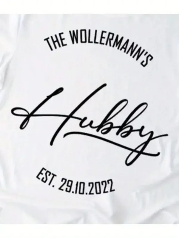 Hubby Wifey T Shirts, Matching Wedding T-Shirts, Anniversary T-Shirts, Honeymoon Mr And Mrs T-Shirts