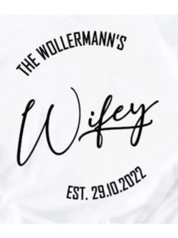 Hubby Wifey T Shirts, Matching Wedding T-Shirts, Anniversary T-Shirts, Honeymoon Mr And Mrs T-Shirts