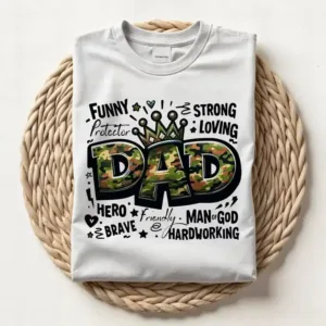 Hunting-Dad-Shirt-3.webp Hunting Dad, Mallard Duck Shirt, Daddy of Hunters, Camo Dad T-Shirt, The Best Father's Day Gift
