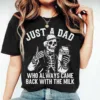 Just-A-Dad-Who-Always-Came-Back-With-The-Milk-3.jpg Just A Dad Who Always Came Back With The Milk Shirt, Funny Skeleton Tee, Father Day Gift, Dad With Milk Shirt, Husband Gift, Fun