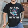 Just a Dad Who Always Came Back With The Milk T-Shirt, Retro Dad Raccoon Shirt, Funny Father's Day Gift for Dad Sarcastic, Vintage