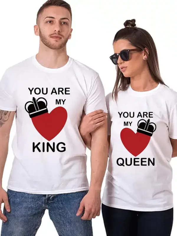 King-Queen-Couple-T-Shirts-2.webp You Are My King and You Are My Queen, Matching Couple, Husband And Wife, Bride And Groom