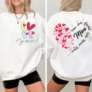 Love You Mimi With Grandkids - Personalized Sweatshirt -  The Best Mothers Day Gift