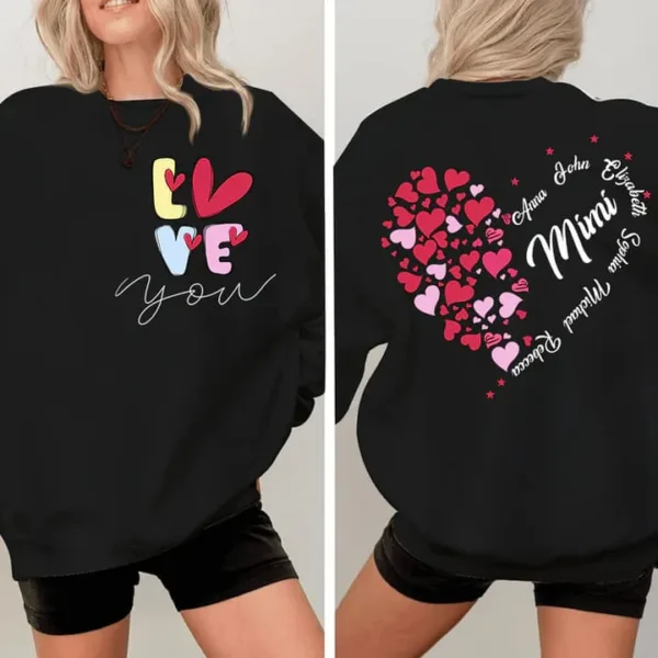 Love You Mimi With Grandkids - Personalized Sweatshirt -  The Best Mothers Day Gift