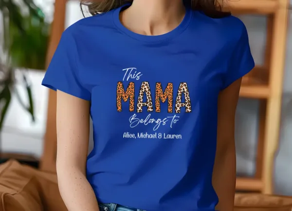 Mama Belongs To Shirt, Custom Mama Shirt, Personalized Mama Tee, New Mum Gift, New Mama T shirt