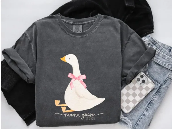 Custom Year Mama Goose T-Shirt ? Silly Goose Birthday Party Outfit ? Cute Mother?s Day Gift