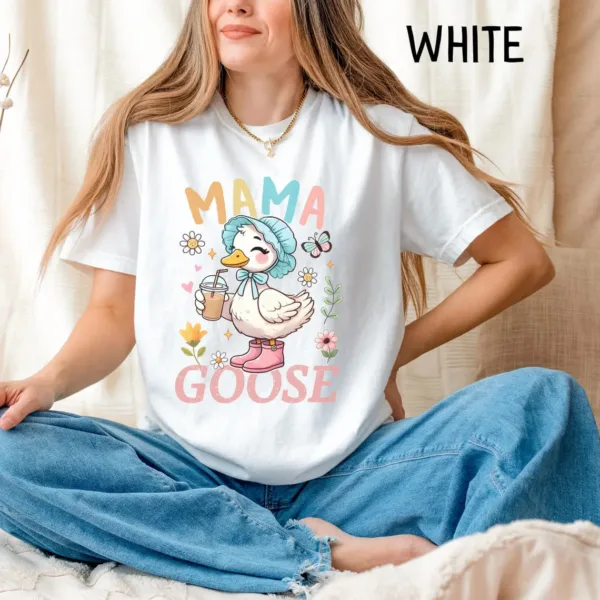 Mama-Goose-T-Shirt-Funny-Animal-Mom-Shirt-Comfort-Colors-1717-Tee-Goose-Graphic-Tee-Vintage-Style-Mom-Gift-Mothers-Day-Present-5-1.jpg Mama Goose, Funny Animal Mom, Vintage Style Mom Gift T-shirt, Happy Mother's Day, The Best Gift for Women