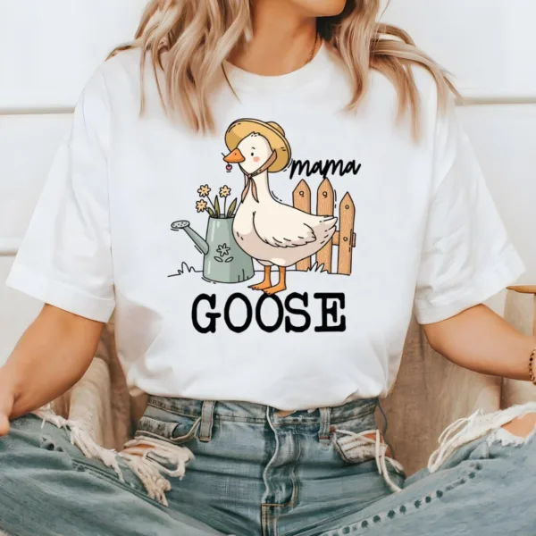 Mama-Goose-T-Shirt-Funny-Mom-Shirt-Cute-Goose-Mom-Shirt-Goose-Mama-Shirt-Mothers-Day-ShirtMama-Love-ShirtCute-Mom-ShirtGift-for-Mama-2-1.jpg Mama Goose, Funny Animal Mom, Cute Style Mom Gift T-shirt, Happy Mother's Day, The Best Gift for Women