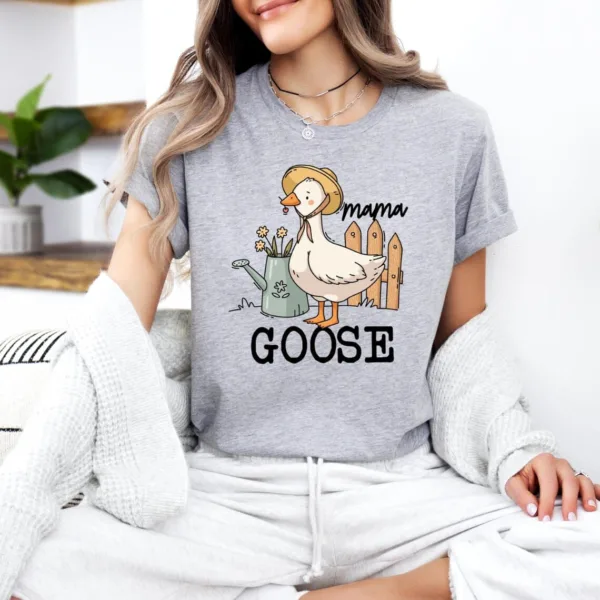 Mama-Goose-T-Shirt-Funny-Mom-Shirt-Cute-Goose-Mom-Shirt-Goose-Mama-Shirt-Mothers-Day-ShirtMama-Love-ShirtCute-Mom-ShirtGift-for-Mama-3-1.jpg Mama Goose, Funny Animal Mom, Cute Style Mom Gift T-shirt, Happy Mother's Day, The Best Gift for Women