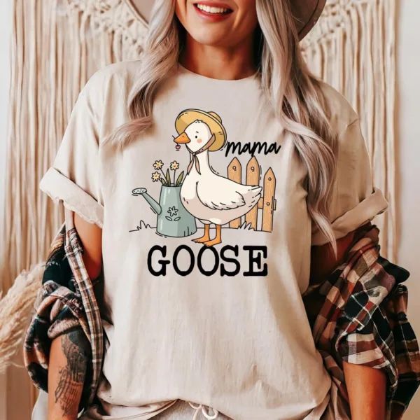 Mama-Goose-T-Shirt-Funny-Mom-Shirt-Cute-Goose-Mom-Shirt-Goose-Mama-Shirt-Mothers-Day-ShirtMama-Love-ShirtCute-Mom-ShirtGift-for-Mama-5-1.jpg Mama Goose, Funny Animal Mom, Cute Style Mom Gift T-shirt, Happy Mother's Day, The Best Gift for Women