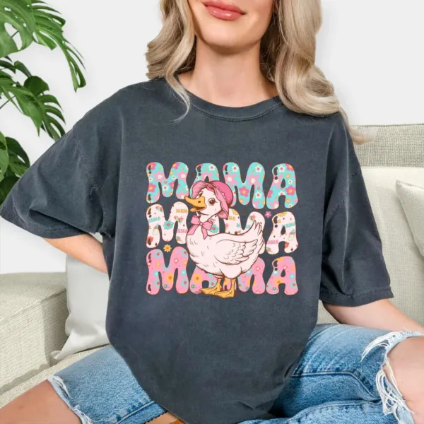 Mama Goose, Funny Floral Duck, Cute Style Mom Gift T-shirt, Happy Mother's Day, The Best Gift for Women