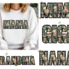 Gift for Mother's Day: Mama Mini Grandma Nana Gigi Wildflower Spring Sweatshirt