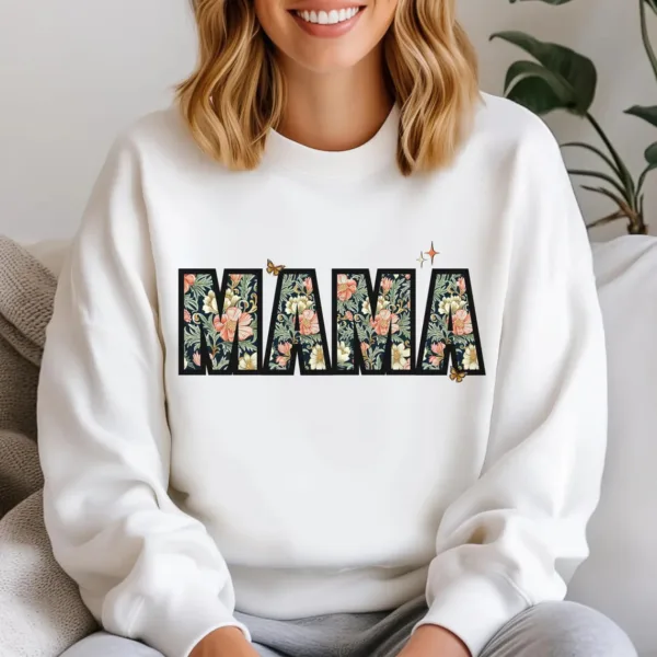 Gift for Mother's Day: Mama Mini Grandma Nana Gigi Wildflower Spring Sweatshirt