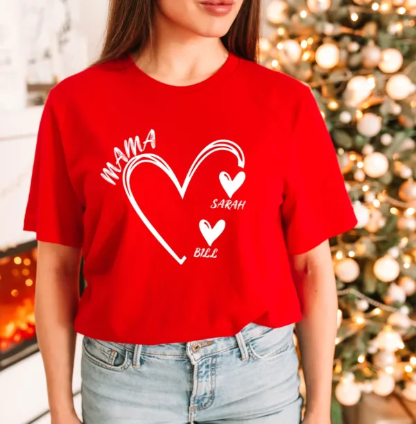 Mama-Shirt-Personalised-Shirt-Mum-T-Shirt-Custom-Grandma-Tee-Heart-Tshirt-New-Grandma-Gift-3.webp Grandma Shirt, Personalized Shirt, Mum T Shirt, Custom Grandma Tee, Heart T-shirt, New Grandma Gift