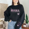 Mama-Sweatshirt-with-kid-name-Personalized-Mom-Sweater-Mommy-Shirt-Gift-for-Mothers-day-Shirt-for-Mom-Mama-Crewneck-3.jpg Personalized Mama Shirt, Wears Her Heart on Her Sleeve with Kids' Names
