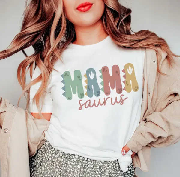 Mama Saurus, Dad Saurus Tees T-Shirt, Mother's Day, Father Day, Couple Matching, The Best Family Holiday Gift