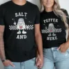 Matching-Couples-1.webp Matching Couples Halloween Costume T-Shirts, Funny Couples Salt And Pepper T-Shirts, Couples Outfit Couple Tees, Husband Wife T Shirt