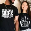 Matching-Couples-T-Shirts-Christian-Scripture-Inspired-1.webp Couple Matching with He Who Finds A Wife Finds A Good Thing and Mrs Good Thing Design, The Best Family Matching Gift