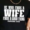 Matching-Couples-T-Shirts-Christian-Scripture-Inspired-3.webp Couple Matching with He Who Finds A Wife Finds A Good Thing and Mrs Good Thing Design, The Best Family Matching Gift