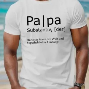 MenS-FatherS-Day-Casual-Black-2.webp Men's Father'S Day Casual Black T-Shirt with German Quote - Short Sleeve, Crew Neck, Summer Top, Father's Day Gift, Geometric Print Shirt