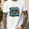 Men'S Short Sleeve T-Shirt Black PAPA AU RHUM Tropical Graphic Design for Casual Wear