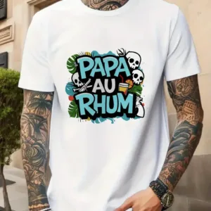 MenS-Short-Sleeve-T-Shirt-Black-PAPA-AU-RHUM-Tropical-Graphic-Design-for-Casual-Wear-2.webp Men'S Short Sleeve T-Shirt Black PAPA AU RHUM Tropical Graphic Design for Casual Wear