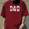 Men's Casual Short Sleeve T-Shirt, DAD Graphic Print, Summer Streetwear & Everyday Essential, Machine Washable, Everyday Casual