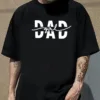 Men's Casual Short Sleeve T-Shirt, DAD Graphic Print, Summer Streetwear & Everyday Essential, Machine Washable, Everyday Casual