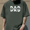 Men's Casual Short Sleeve T-Shirt, DAD Graphic Print, Summer Streetwear & Everyday Essential, Machine Washable, Everyday Casual