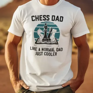 Mens-Chess-Dad-Graphic-T-Shirt-1.webp Men's Chess Dad Graphic T-Shirt - Short Sleeve Tee with Chess Dad Like a Normal Dad Just Cooler Slogan & Chess Piece Design
