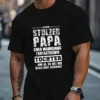 Men's German Dad Daughter Graphic T-Shirt - Geometric Print Casual Short Sleeve Summer Top, Breathable Round Neck Tee, Machine Washable Regular Fit