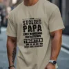 Men's German Dad Daughter Graphic T-Shirt - Geometric Print Casual Short Sleeve Summer Top, Breathable Round Neck Tee, Machine Washable Regular Fit