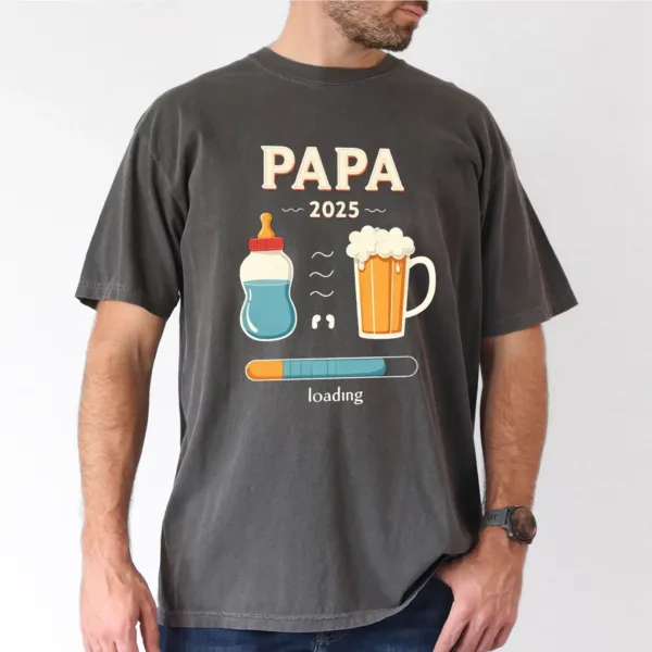 Mens-PAPA-2025-Graphic-4.webp Papa 2025 T-Shirt, Gift for Dad, The Best Father's Day Gift