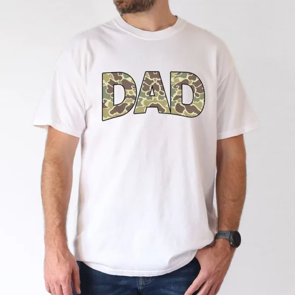 Mens-Retro-Camo-Dad-T-Shirtd-4.webp Camo Dad T-shirt, Dad Gift, The Best Father's Day Gift