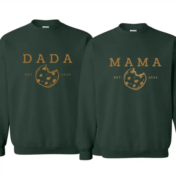 Milk And Cookies Sweatshirt, Family Matching First Birthday Crewneck Milk and Cookie Them
