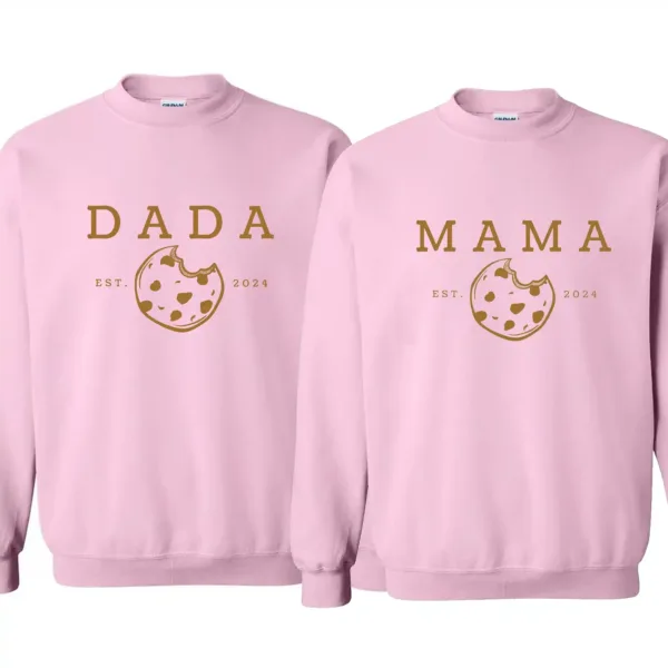 Milk And Cookies Sweatshirt, Family Matching First Birthday Crewneck Milk and Cookie Them