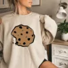 Couples Matching Sweatshirt With Milk and Cookies Print Design, The Best Family Matching Gift