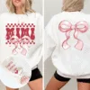Mimi Bow - Personalized Sweatshirt With Design On Sleeve - Gift For Grandma, Mom, Wife Custom Sleeve