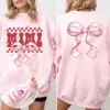 Mimi Bow - Personalized Sweatshirt With Design On Sleeve - Gift For Grandma, Mom, Wife Custom Sleeve