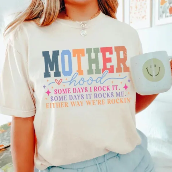 Motherhood-Shirt-Motherhood-Some-day-I-rock-it-Shirt-Trendy-Mama-Shirt-Mothers-Day-Gift-Rocking-Motherhood-Shirt-Funny-Mama-Shirt-4-1.jpg Motherhood, Motherhood Some Day I Rock It, Trendy Mom, Rocking Motherhood T-Shirt, Happy Mother's Day, The Best Gift for Women