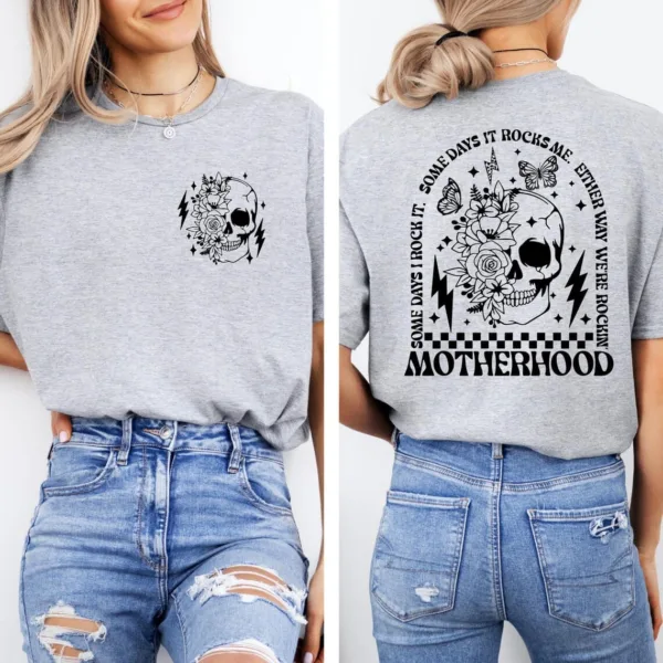 Motherhood-Sometimes-I-Rock-It-Sometimes-It-Rocks-Me-Shirt-Rocker-Mom-Gifts-Mothers-Day-Gift-Funny-Mom-Shirt-Sarcastic-Mom-Tee-2-1.jpg Motherhood, Some Days I Rock It , Mama Funny Tour T-Shirt, Happy Mother's Day, The Best Gift for Women