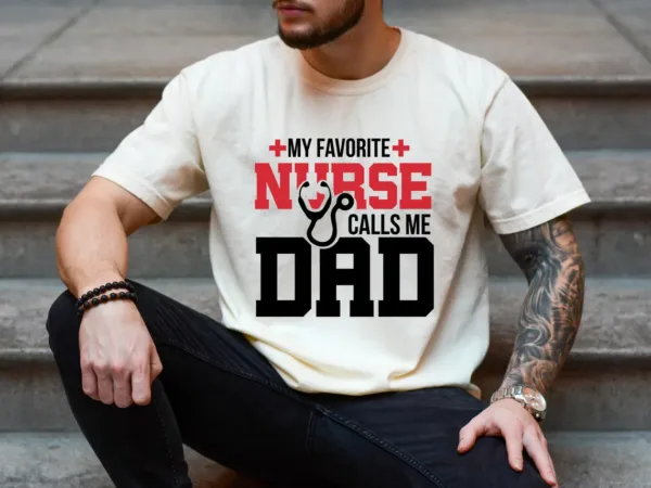 Nurse-Dad-Shirt-American-Flag-Nurse-Dad-Tshirt-2.webp Nurse Dad T-Shirt, American Flag Nurse Dad Tee, Father’s Day Gift For Nurse Dad, Nurse's Husband Gift, Gift For Dad